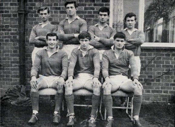 Gareth Edwards, sitting on the left, with the 1966 Milfield team