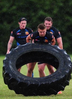 Henry Slade training hard in pre-season with the Chiefs