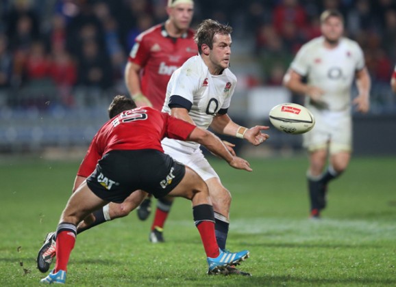 Stephen Myler in action for England against the Crusaders