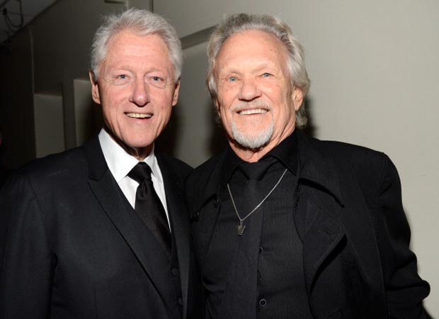 Bill Clinton and Kris Kristofferson