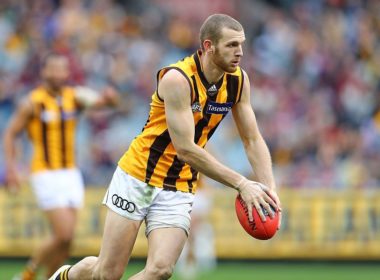 Kurt Heatherley in action for Hawthorn in the AFL