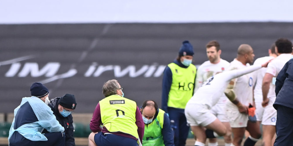 England flanker Jack Willis suffered a horror knee injury