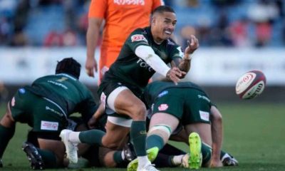 TOKYO, JAPAN - DECEMBER 22: Aaron Smith of Toyota Verblitz passes the ball during the NTT Japan Rugby League One match between Kubota Spears Funabashi Tokyo-Bay v Toyota Verblitz at Prince Chichibu Memorial Rugby Ground on December 22, 2024 in Tokyo, Japan. (Photo by Toru Hanai/Getty Images)