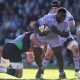 Gloucester prop Afo Fasogbon on the attack