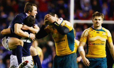 Alex Grove celebrates beating Australia after Matt Giteau’s missed conversion