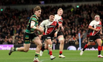 Archie McParland runs in to score the winner for Northampton Saints