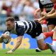 George North goes over to score against Wales at Twickenham