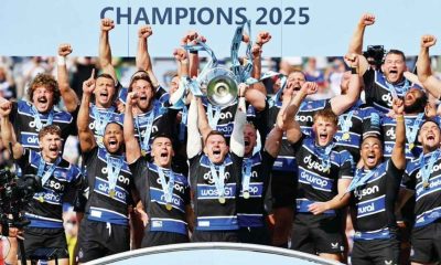 Champions: Bath celebrate last season