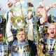 Bath lift the Premiership trophy