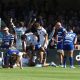 Exeter Chiefs celebrate as Bath look dejected at full-time last weekend