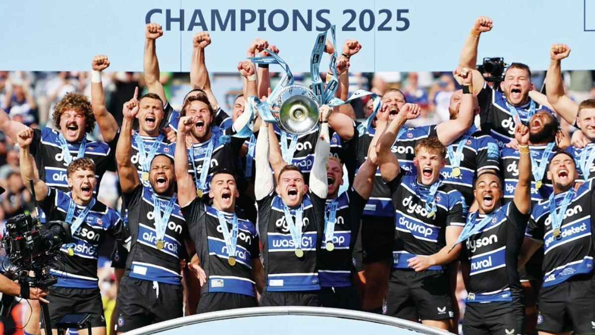 Champions: Bath celebrate last season