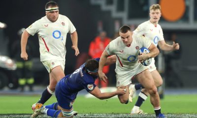 Ben Earl in action against Italy for England