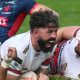 Jay Toogood celebrates a Camborne try
