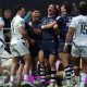 Benhard Janse van Rensburg celebrates after making try-saving tackle for Bristol Bears