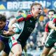Billy Searle scores in the semi-final win against Bath for Leicester Tigers