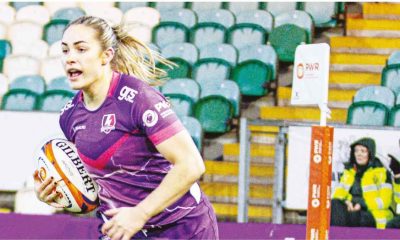 Bo Westcombe-Evans scores her third try for Loughborough Lightning