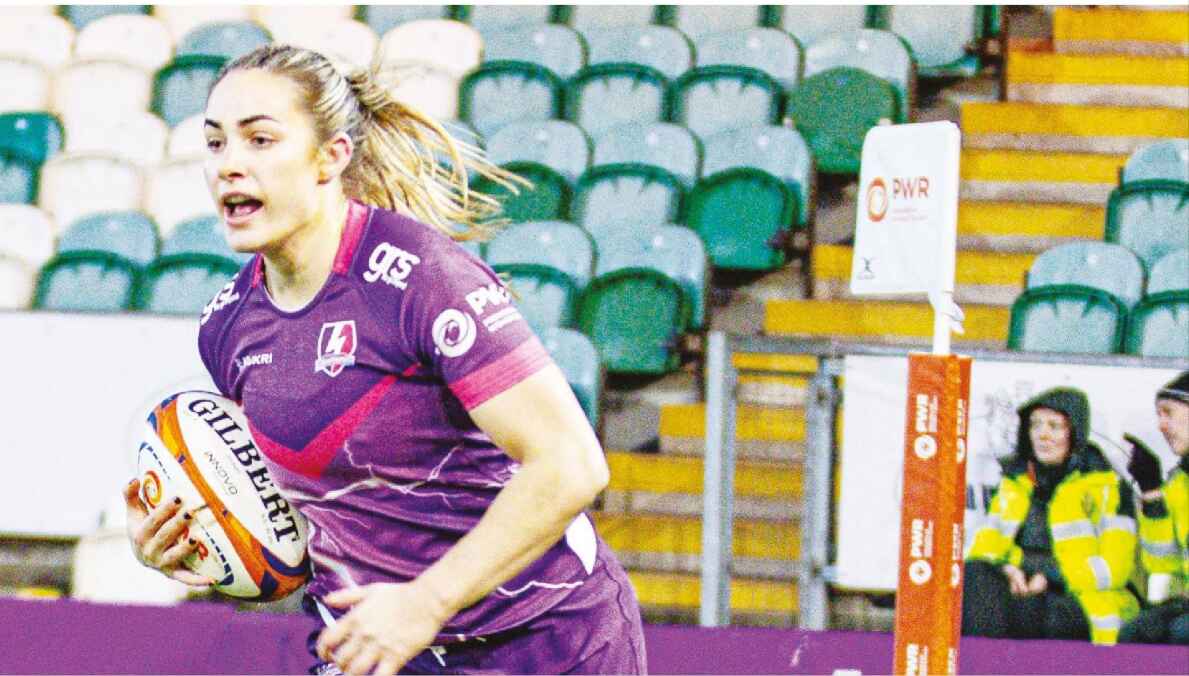 Bo Westcombe-Evans scores her third try for Loughborough Lightning
