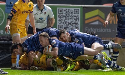 Kieran Marmion dives over to score for Bristol Bears