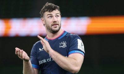 Leinster's Caelan Doris applauds