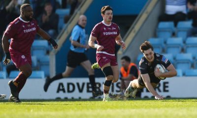 Campbell Ridl goes over for Exeter Chiefs