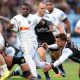 Christian Wade breaks past Henry Slade to score for Newcastle Red Bulls