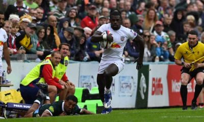 Christian Wade on his way to scoring another try for Newcastle Red Bulls.