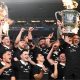 New Zealand celebrate victory against Australia last weekend at Eden Park.