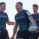 Cathal Forde (centre) celebrates after scoring Connacht’s second try.