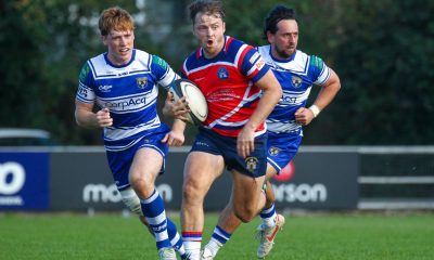 Connor Lloyd on the attack for Tonbridge Juddians