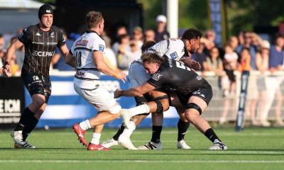 Courtney Lawes in action for Brive against Provence in last weekend’s play-off final