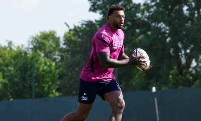 Courtney Lawes in training this week at Sale Sharks