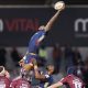 Courtney Lawes wins lineout ball for Sale Sharks