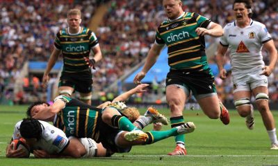 Dafydd Jenkins scoring for Exeter Chiefs