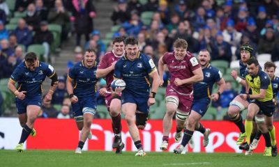 Dan Sheehan on the charge for Leinster