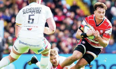Deian Gwynne in action for Gloucester