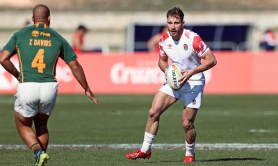 Ed Coulson in action for England Sevens