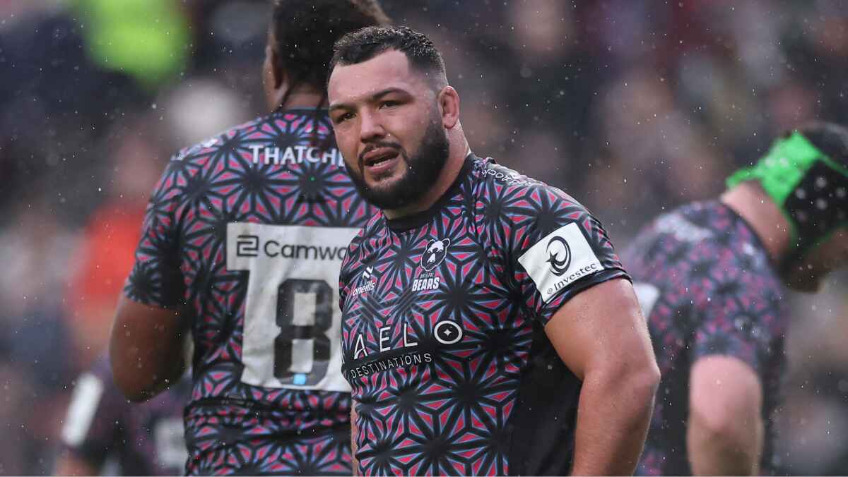 Ellis Genge looks on during Bristol Bears’ Champions Cup clash with Bordeaux-Begles at Ashton Gate.
