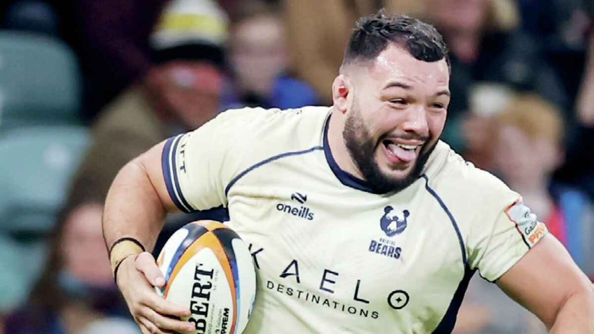 Ellis Genge charges forward for Bristol Bears against Harlequins last weekend