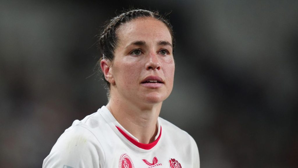 Emily Scarratt in action for England