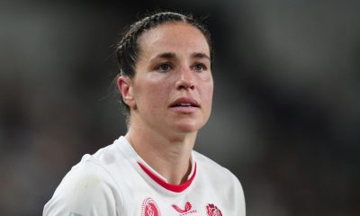 Emily Scarratt in action for England