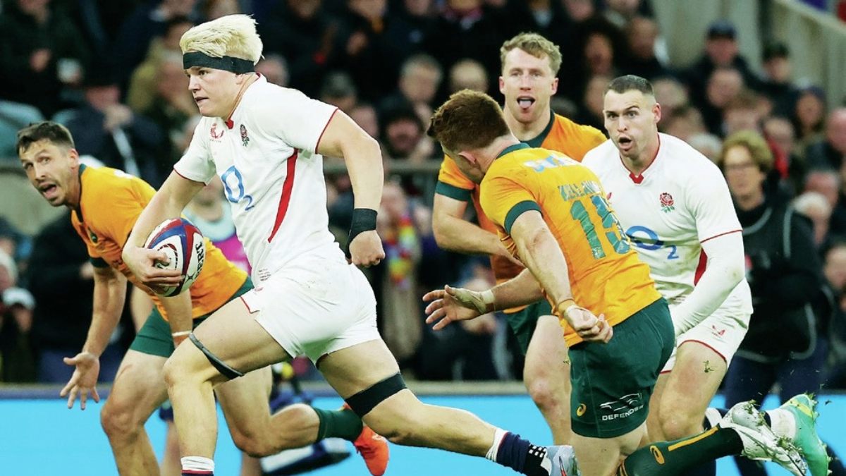 Henry Pollock in action for England against Australia