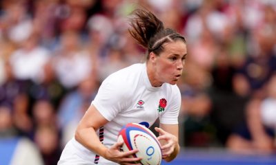 Emily Scarratt in action for England