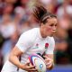 Emily Scarratt in action for England