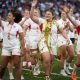 England wave to fans on lap of honour