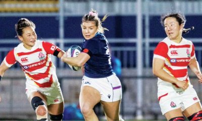 Evie Wills in action for Scotland
