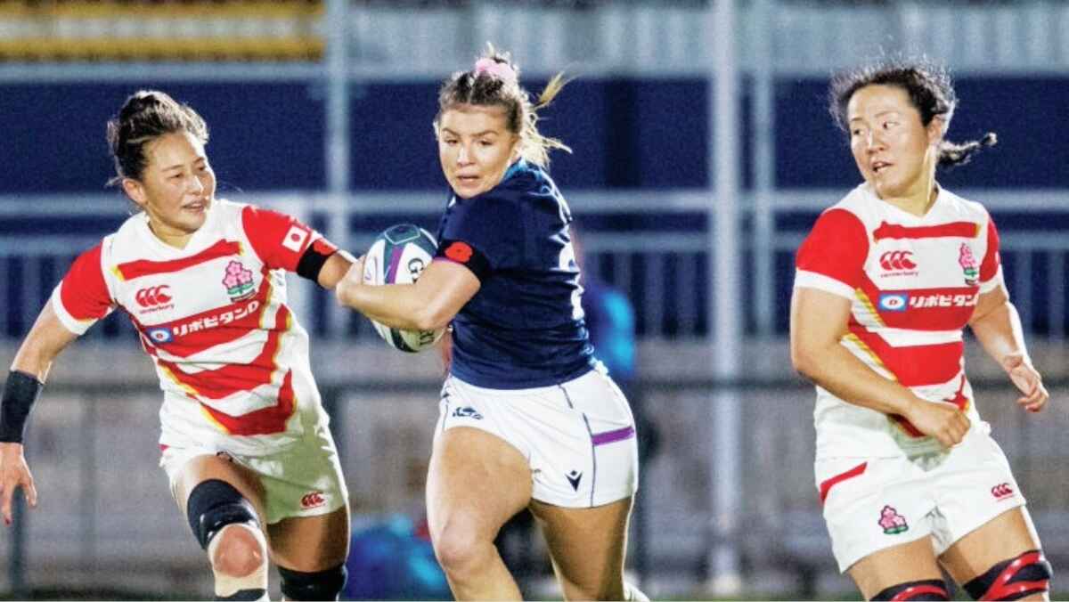 Evie Wills in action for Scotland