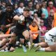 Stephen Varney on the attack for Exeter Chiefs against Bath