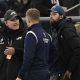 Argentina head coach Felipe Contepomi arguing with officials on the sideline