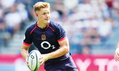 Fin Smith in action for England.