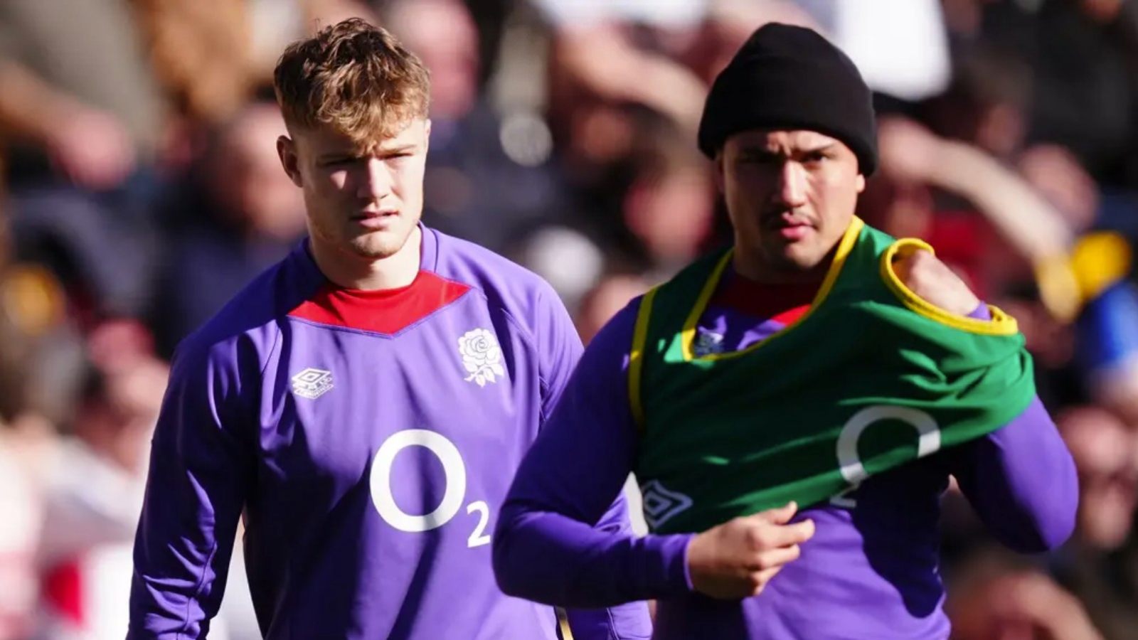 Fin Smith, left, and Marcus Smith, right, both start for England against Fiji